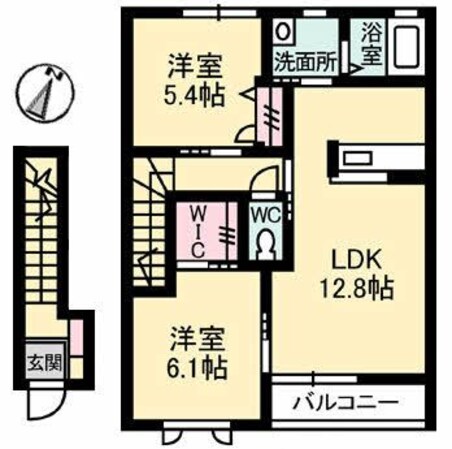 ヴィラ　エスペランス　Ⅱの物件間取画像